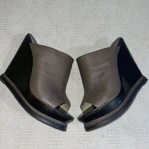 Diane Von Furstenberg Women’s Wedge Mules Size 8 M Brown Leather Going Out Party